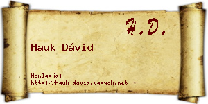 Hauk Dávid névjegykártya